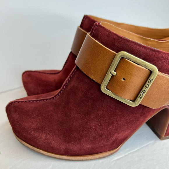 Kork-Ease Womens Shanaya Clog Rust Red Suede Leather Block Heel Mules Sz 7M LKNW - Picture 5 of 16